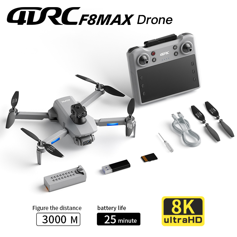 Drone Gimbal Brushless - Dron F8 MAX GPS profesional con